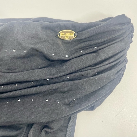 St John swim retro pant black rhinestone foldover bikini bottom style 242175 - Picture 2 of 10